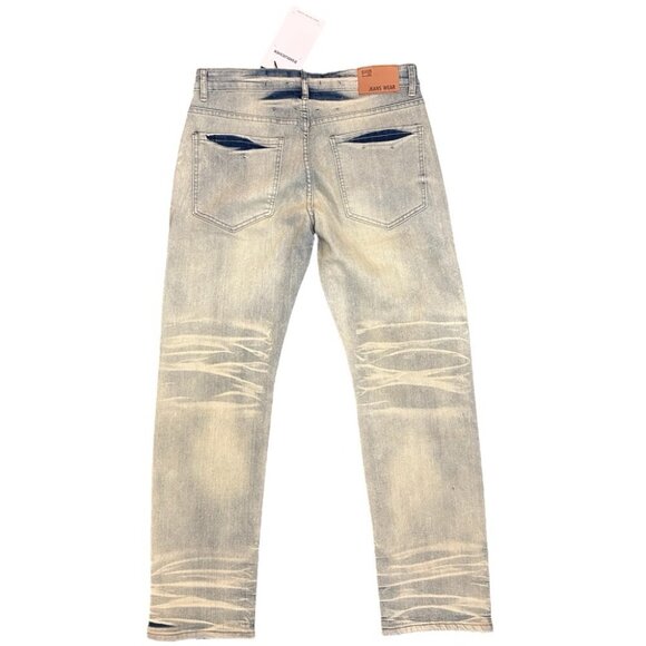 Fashion Skull Punk Rocker Graffiti Distressed Jeans D'Andijieshen SIZE 30 NWT - Picture 2 of 5